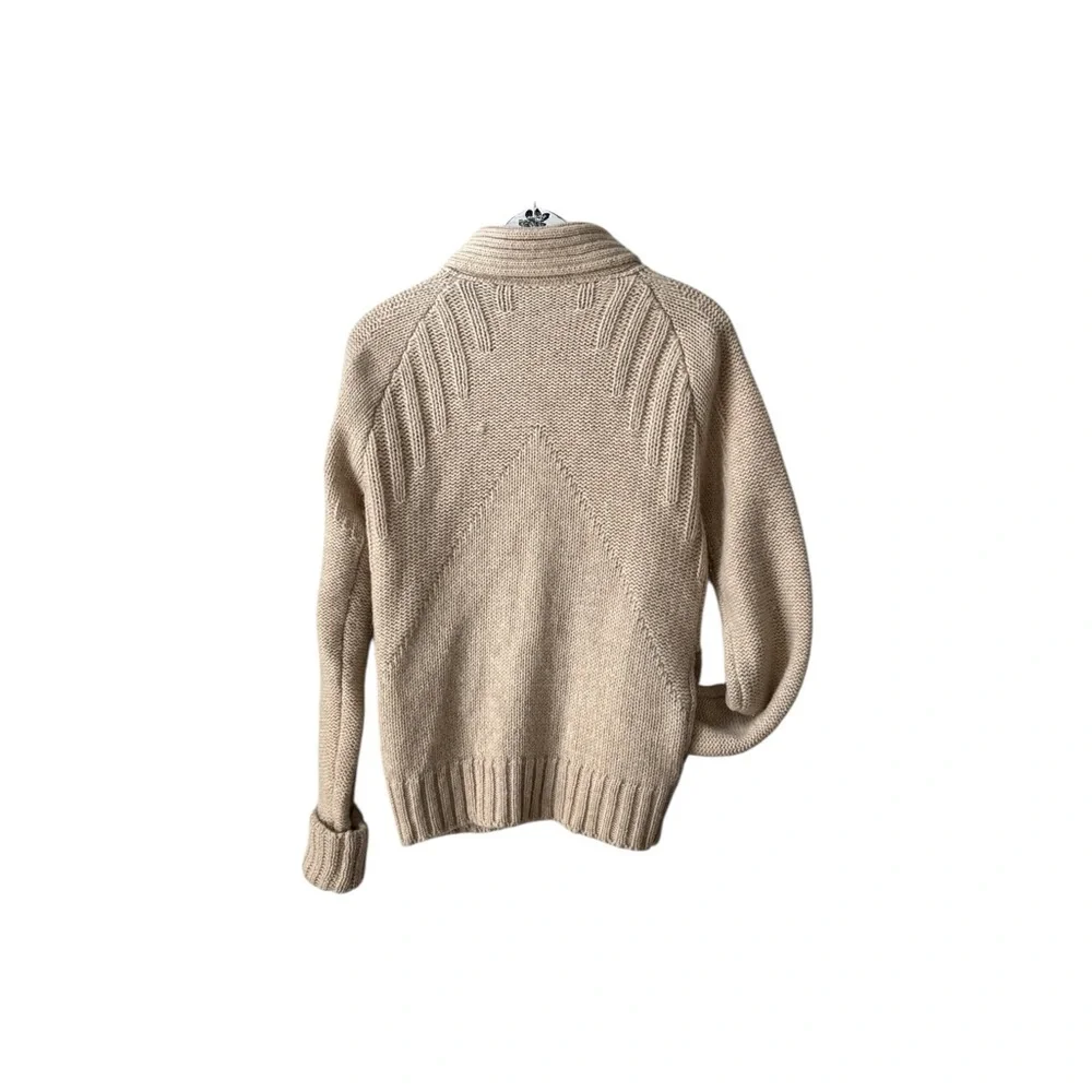 Vintage 100% Pure Wool Zip Front Sweater Made in Hong Kong, Size M - Picture 5 of 8